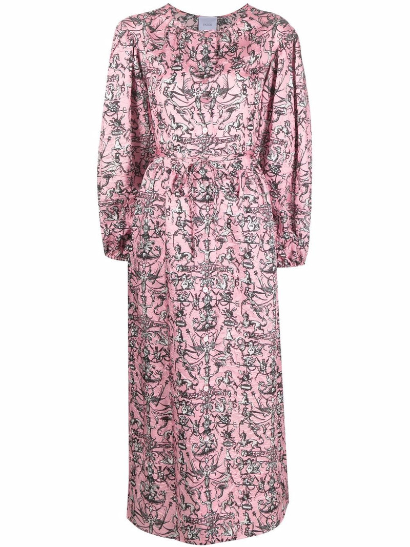 printed maxi shirt dress 1