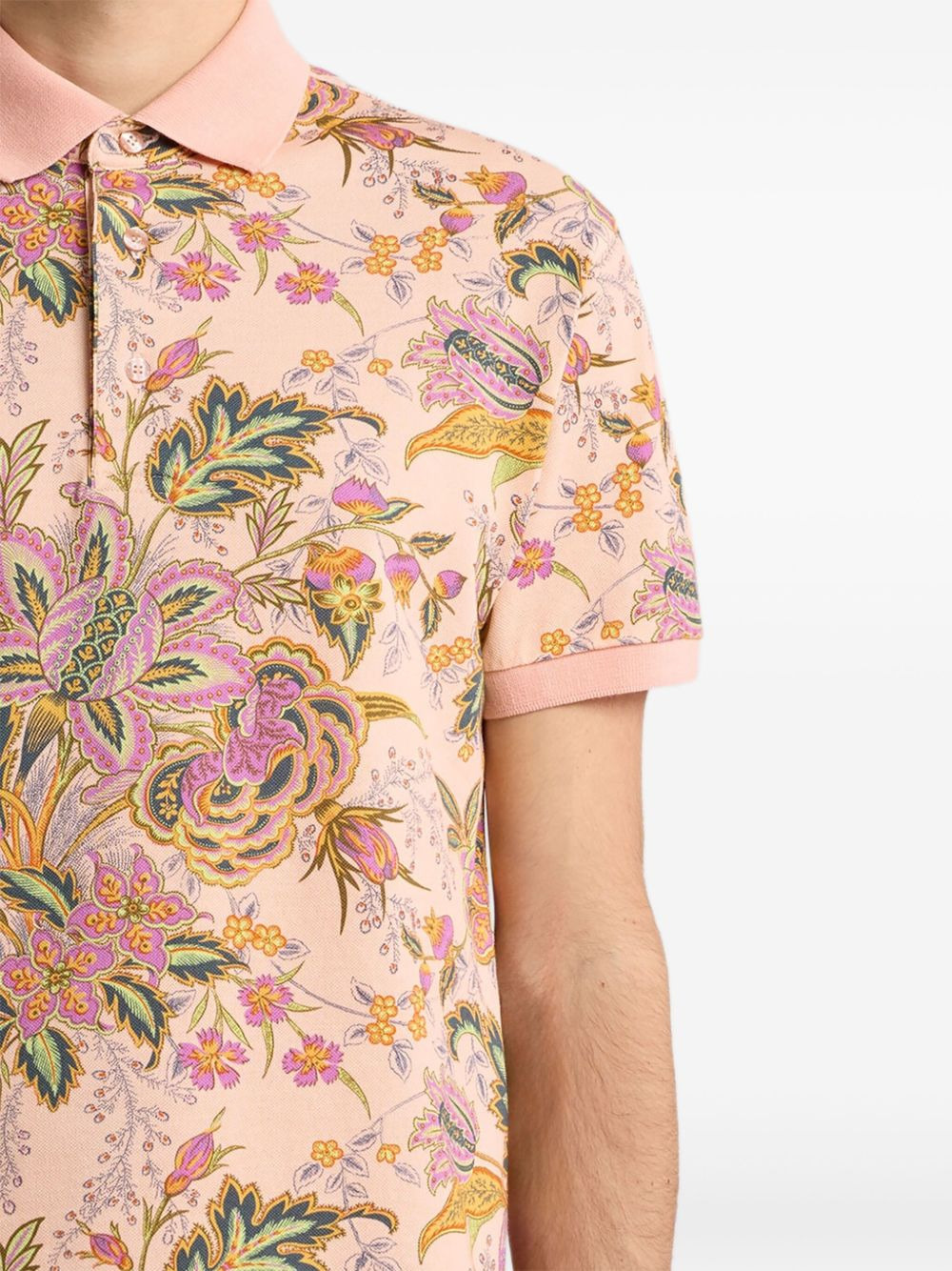 printed cotton polo shirt - 2