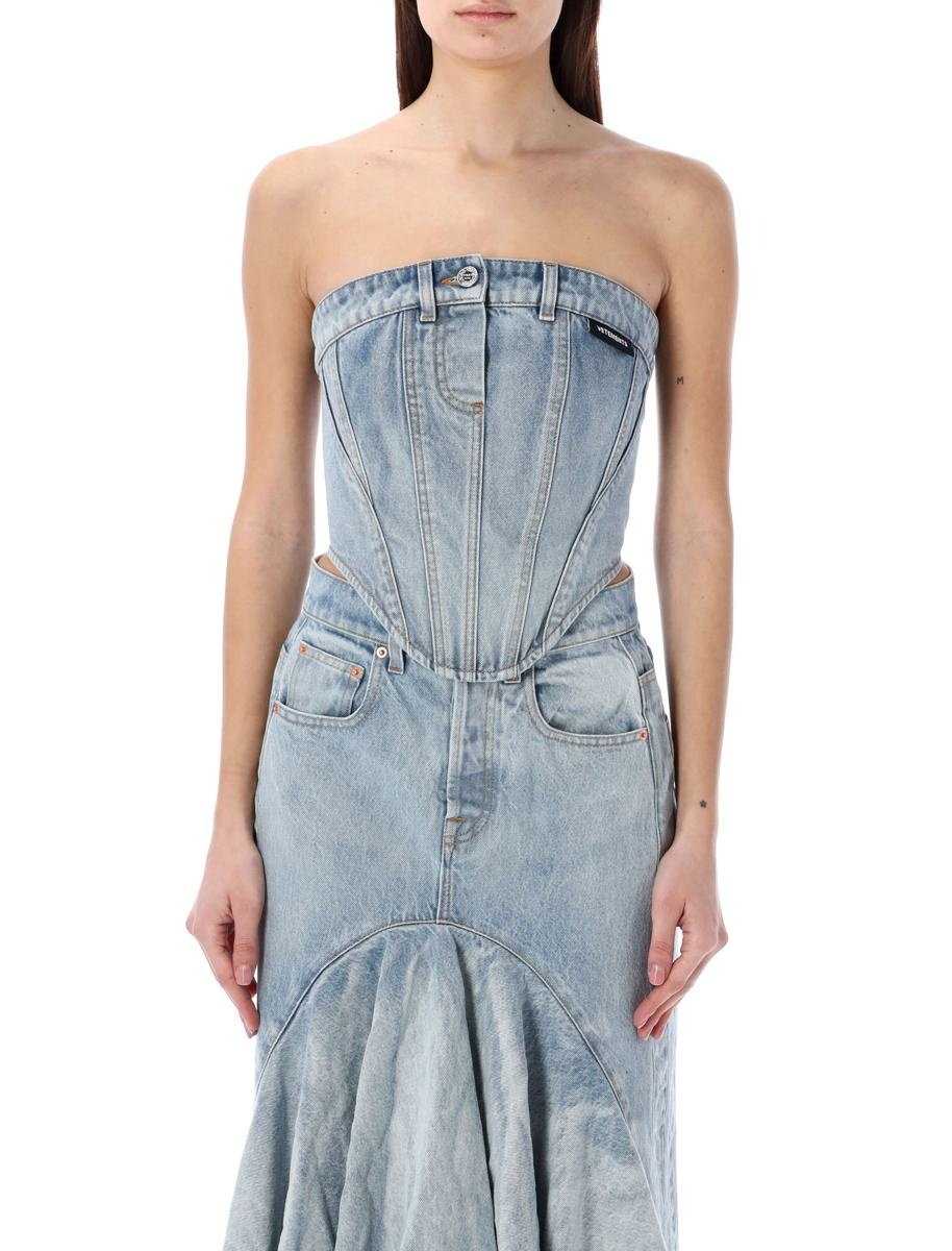 VETEMENTS DENIM CORSETTE TOP - 1