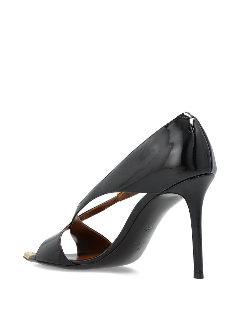 90mm Intrigo patent-leather cross-strap heeled sandals 3