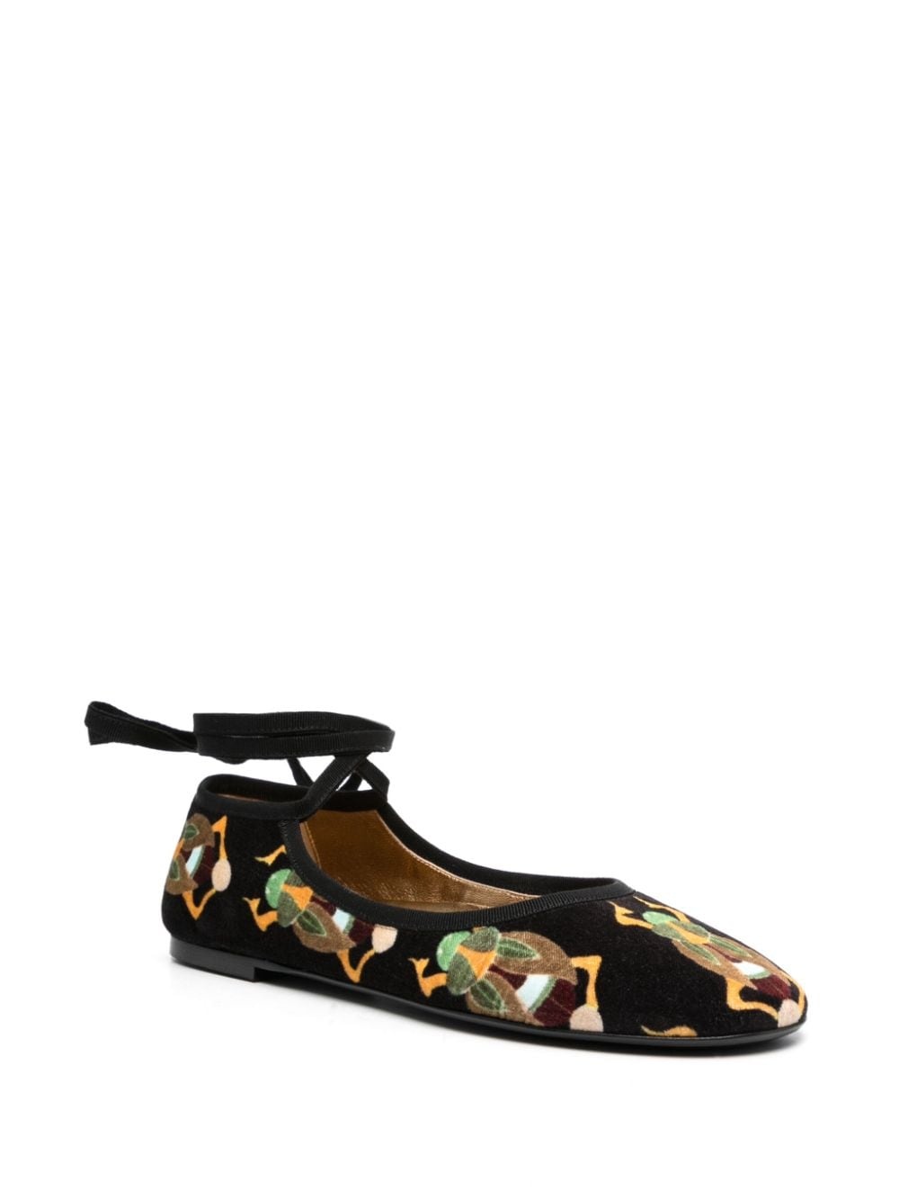 Winter velvet ballerina shoes - 2