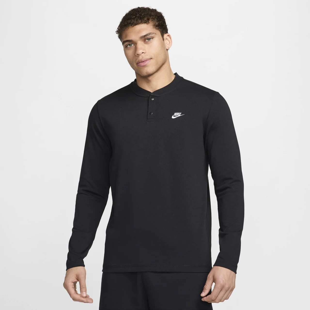 Nike Mens Nike Club LS Henley - 1