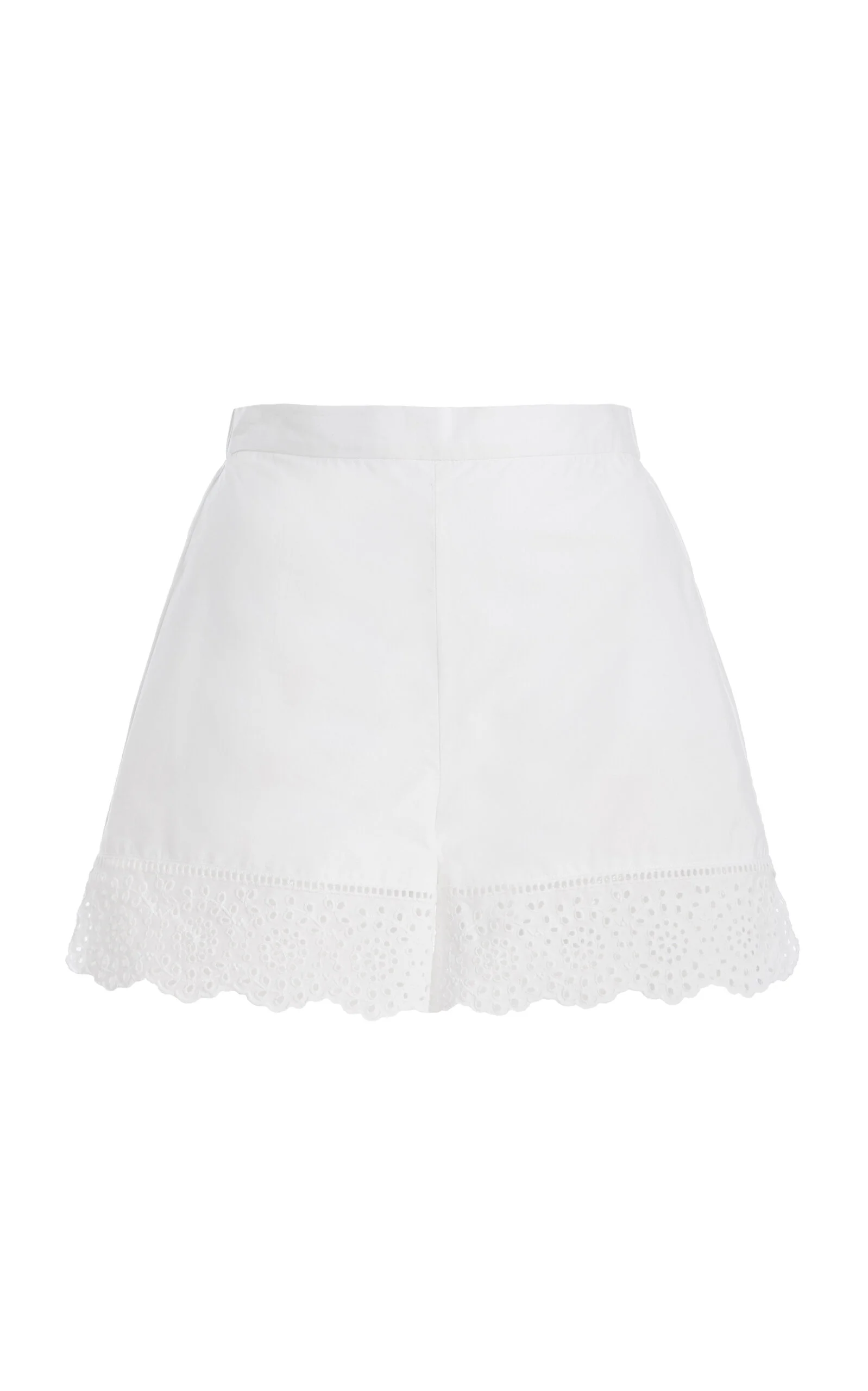 Greta Eyelet Cotton Shorts white - 1