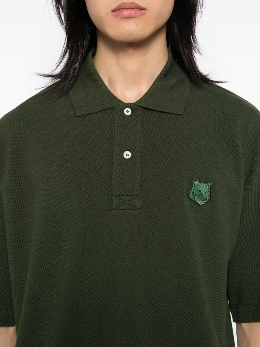 Bold Fox head patch comfort polo shirt - 5