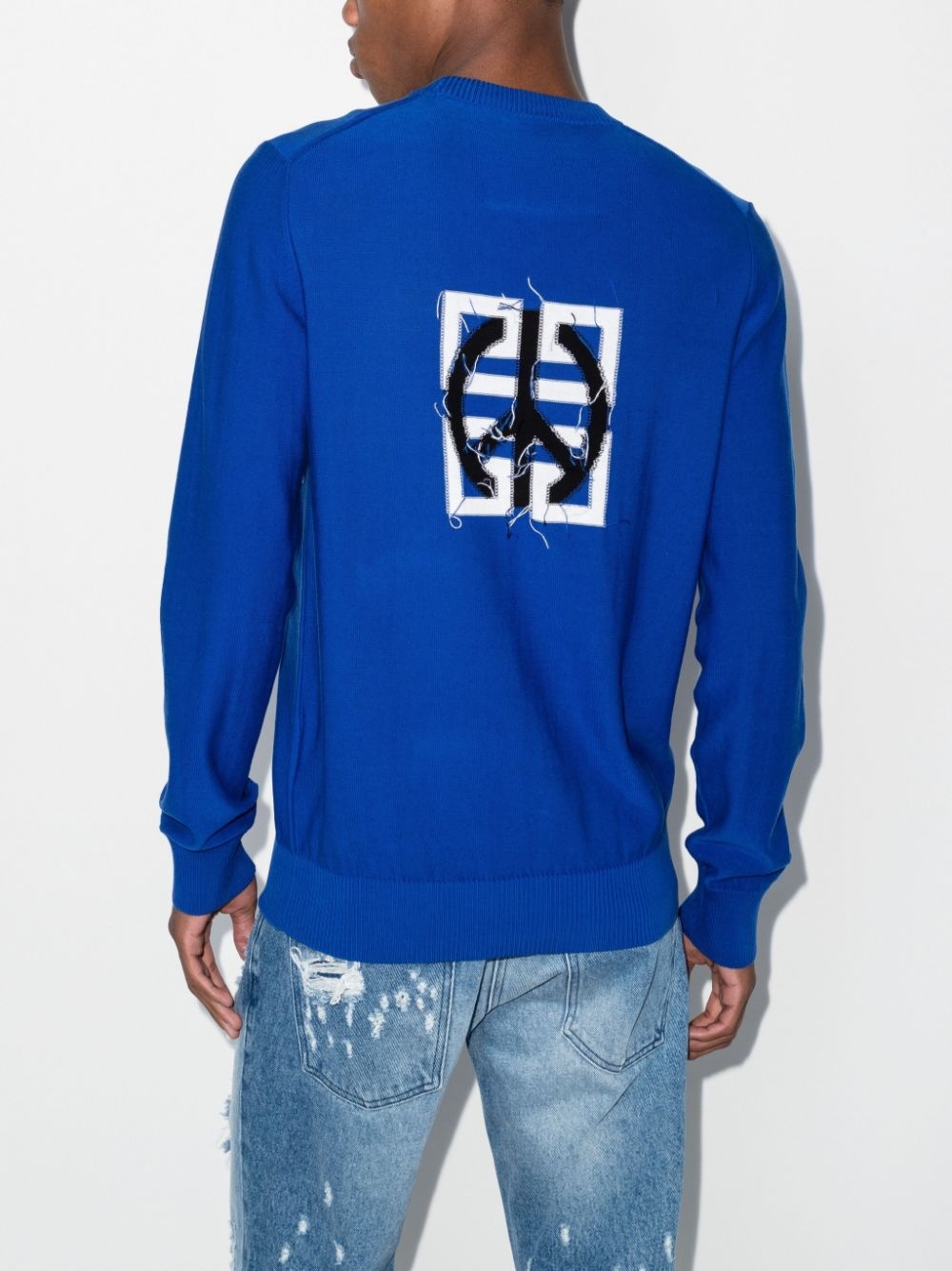 intarsia-knit logo jumper - 3