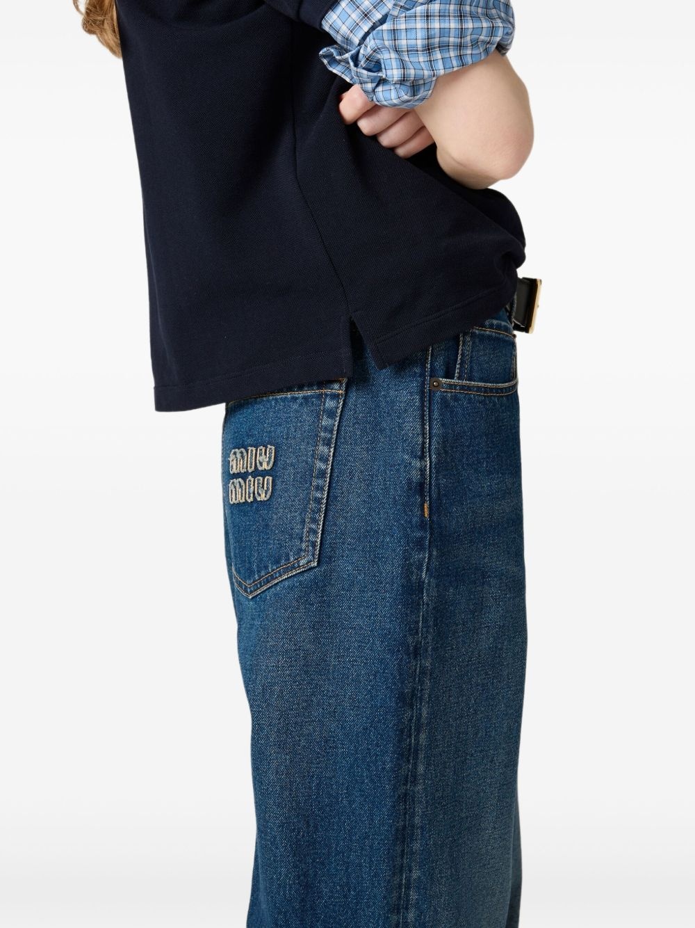 logo-appliqué jeans - 5