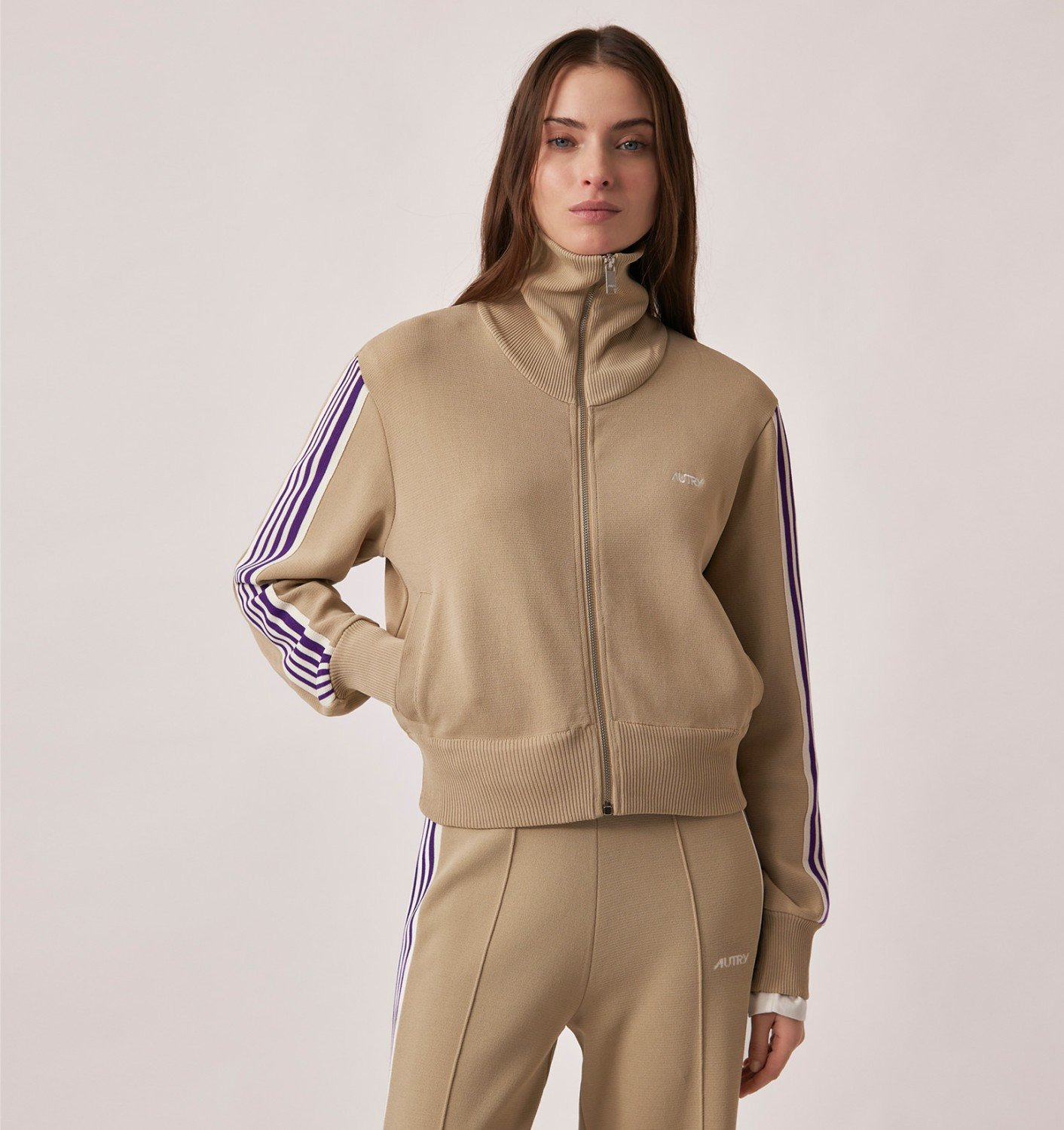 KNITTED TENNIS VISCOSE ZIP JACKET WOMAN - 2