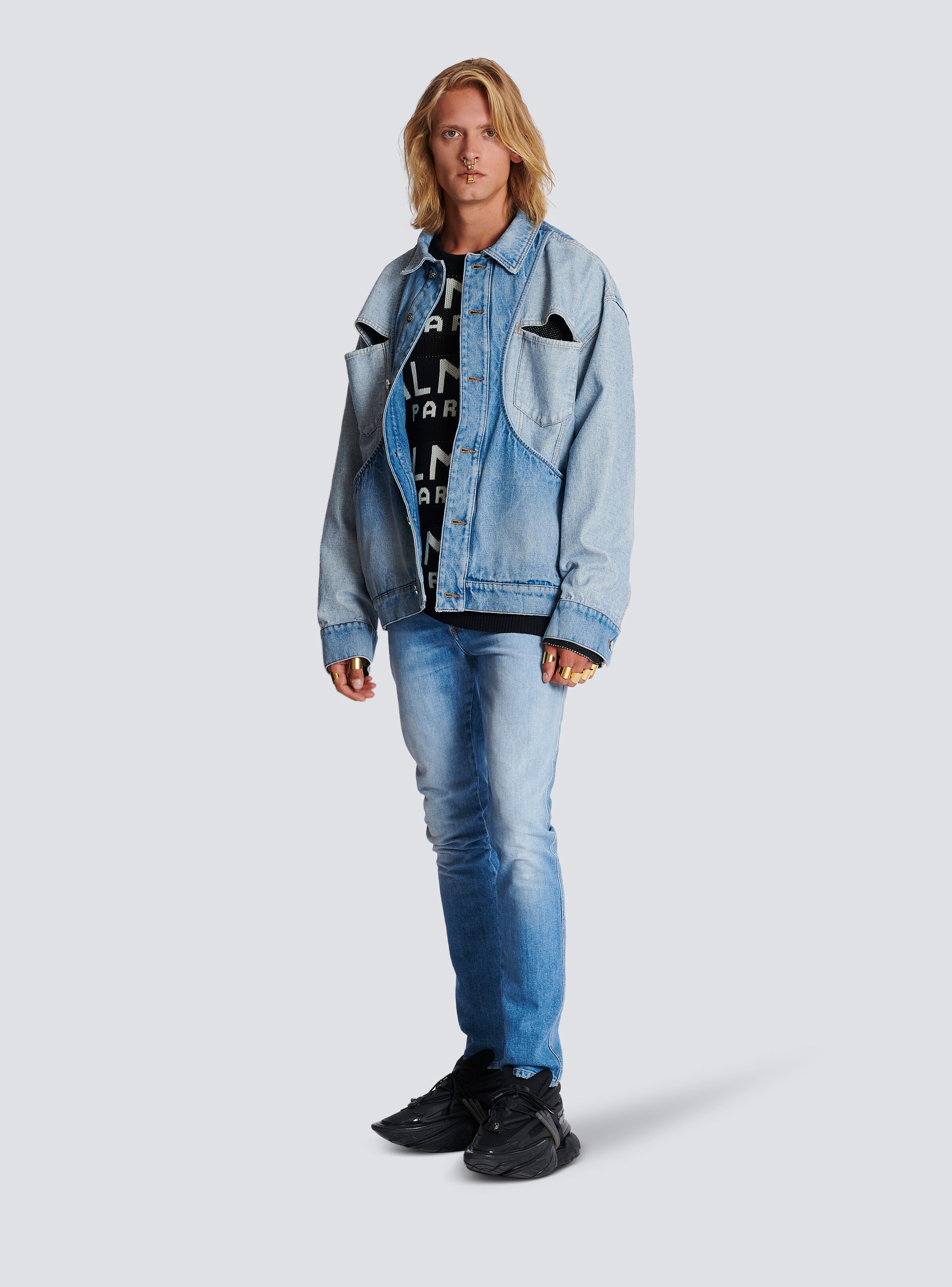 Reverse cut denim jacket - 2