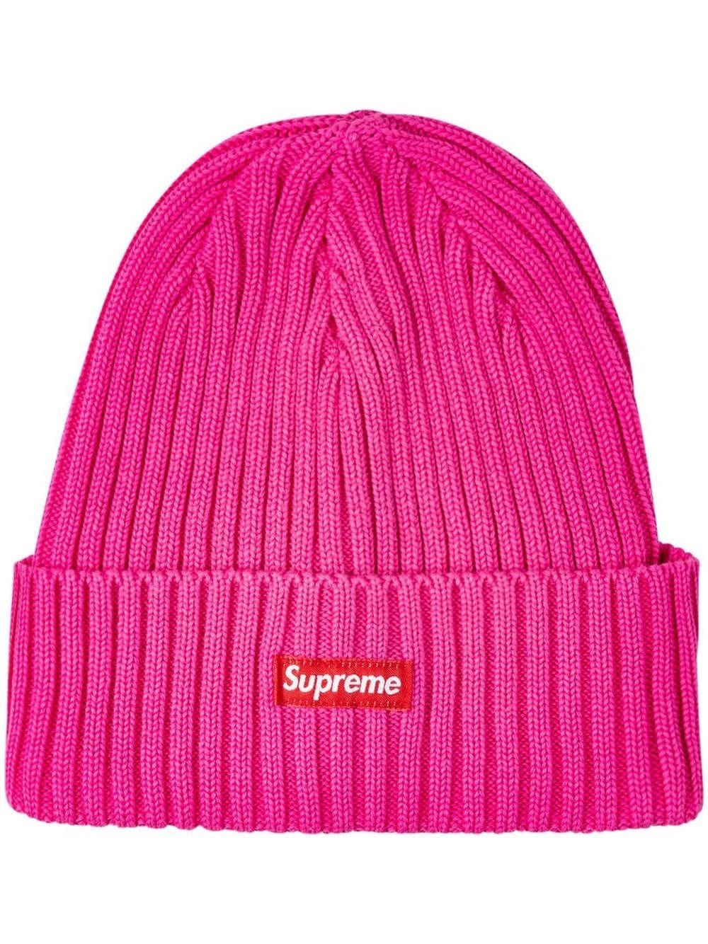 Overdyed ribbed knit beanie - 1