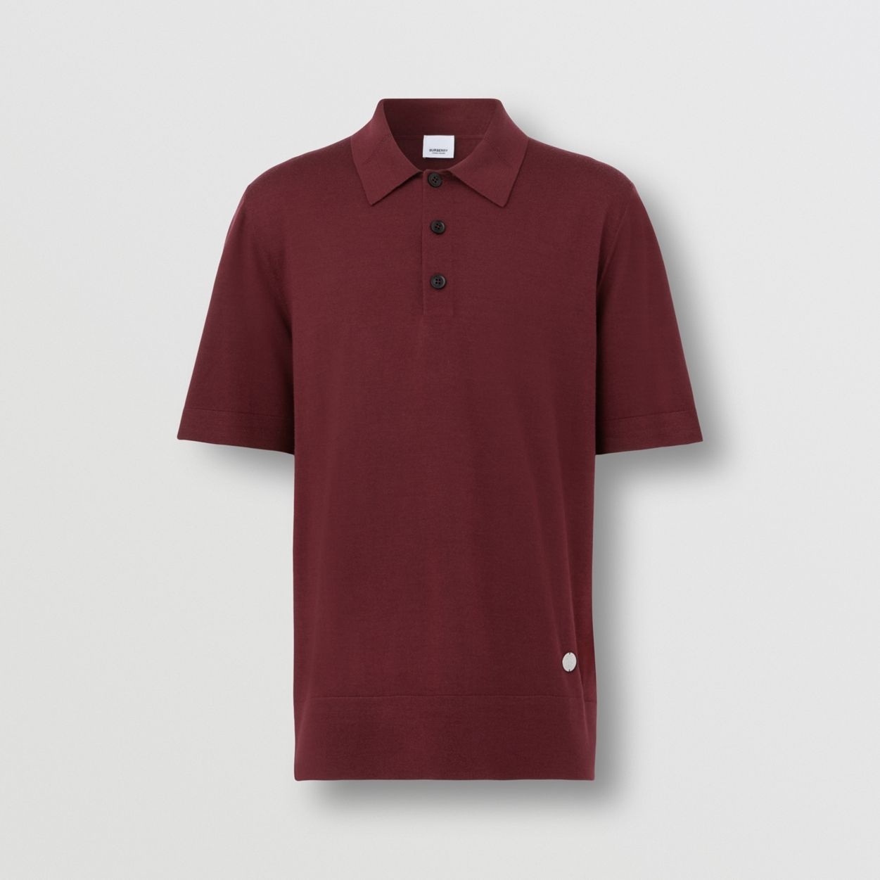 Monogram Motif Wool Silk Blend Polo Shirt - 1