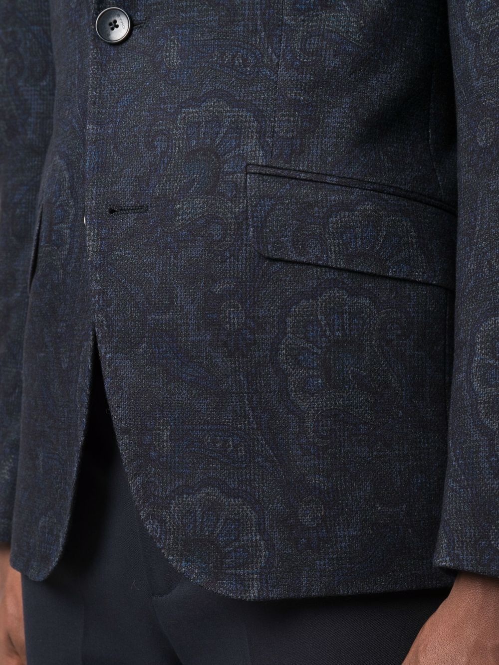 paisley-print jersey blazer - 5