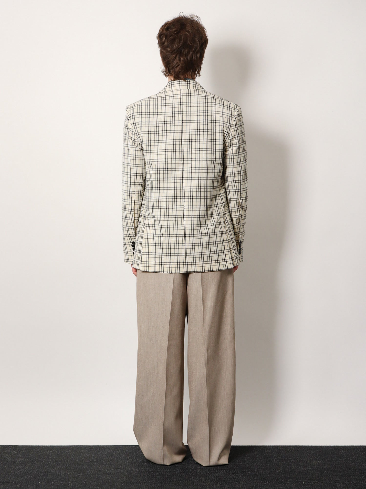 Ami Paris Men Virgin Wool Blazer With Madras Motif - 3
