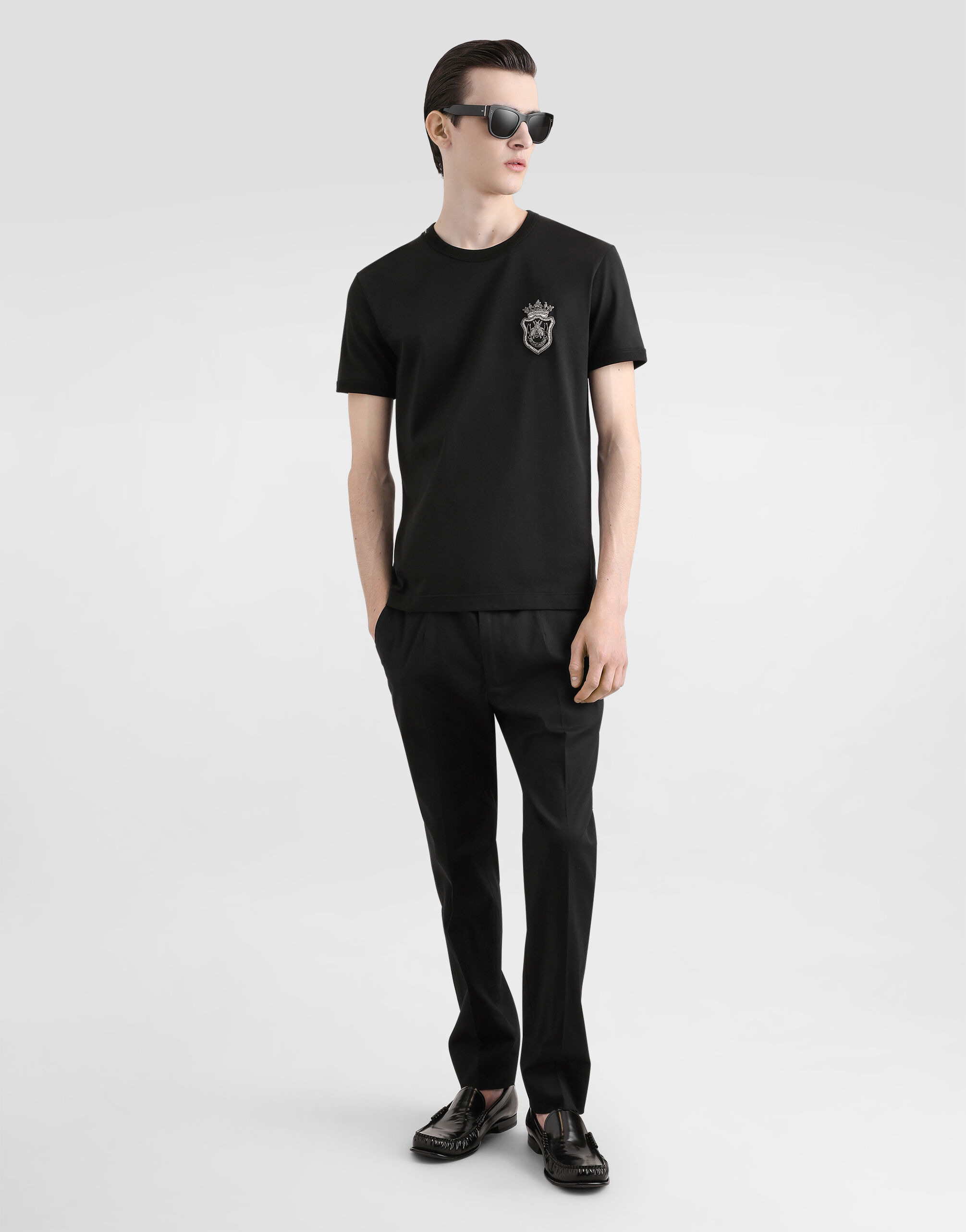 Cotton T-shirt with heraldic patch - 2