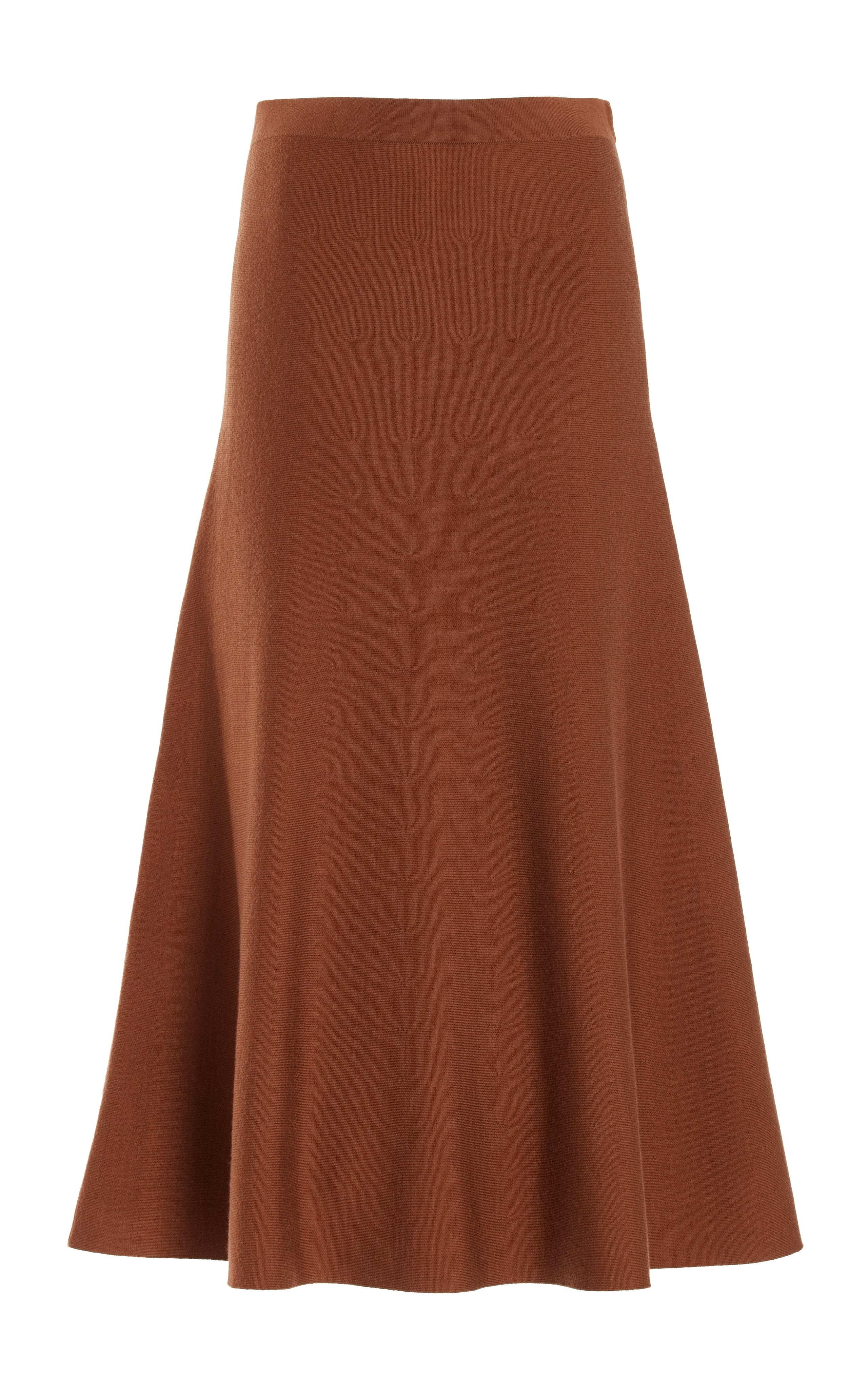 Freddie Skirt in Cognac Cashmere Wool - 1