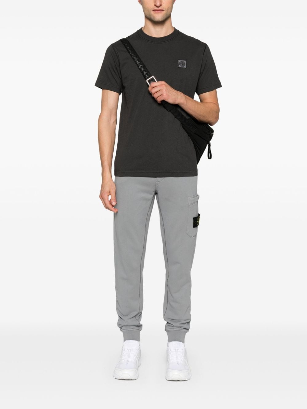 Compass-badge cotton track pants - 2