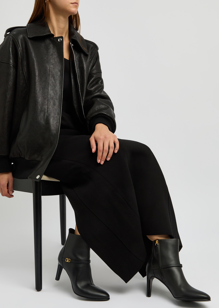 Valentino Garavani 75 Vlogo Leather Ankle Boots - 5