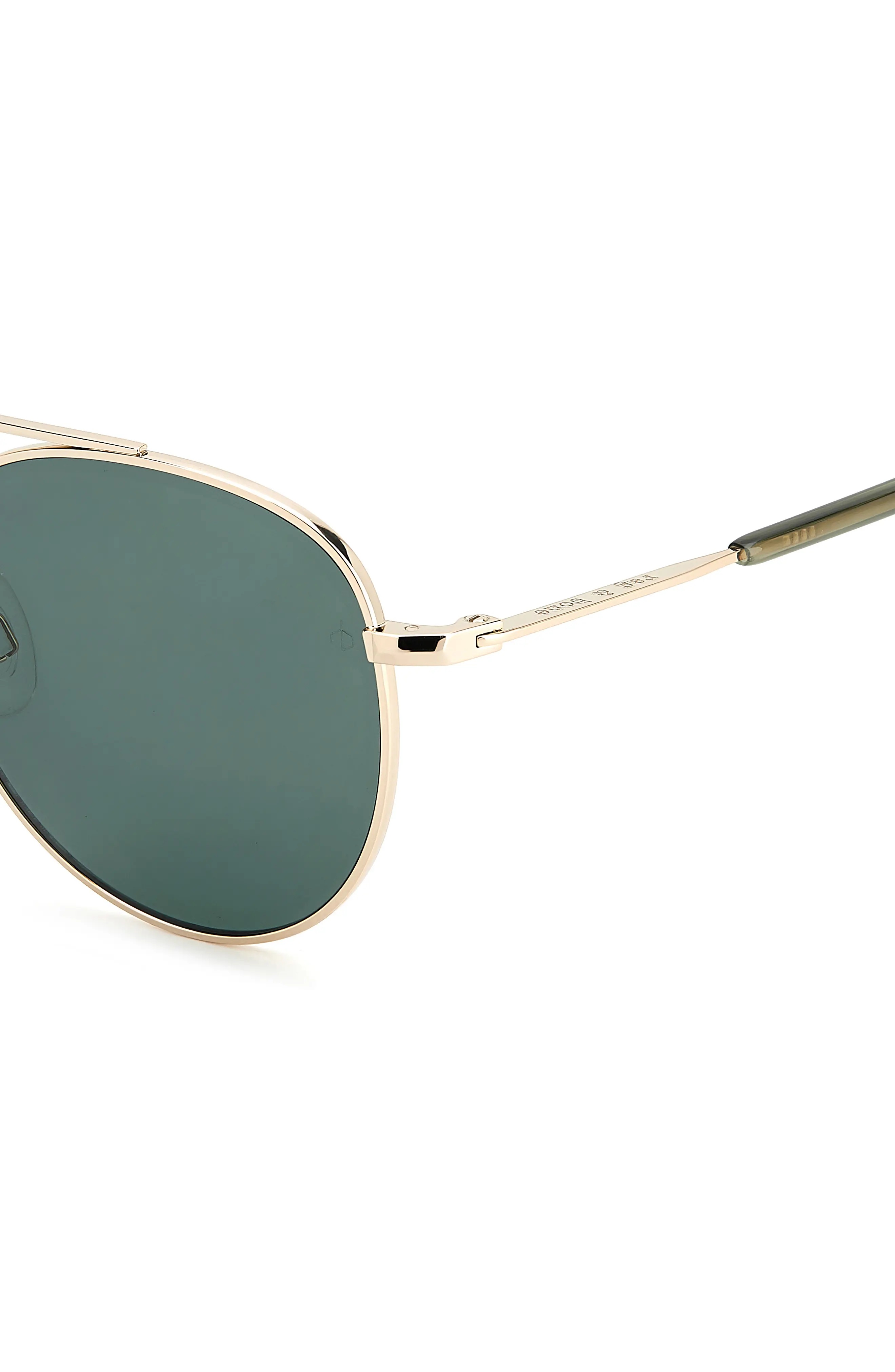 51mm Round Sunglasses in Gold Green/Green - 3