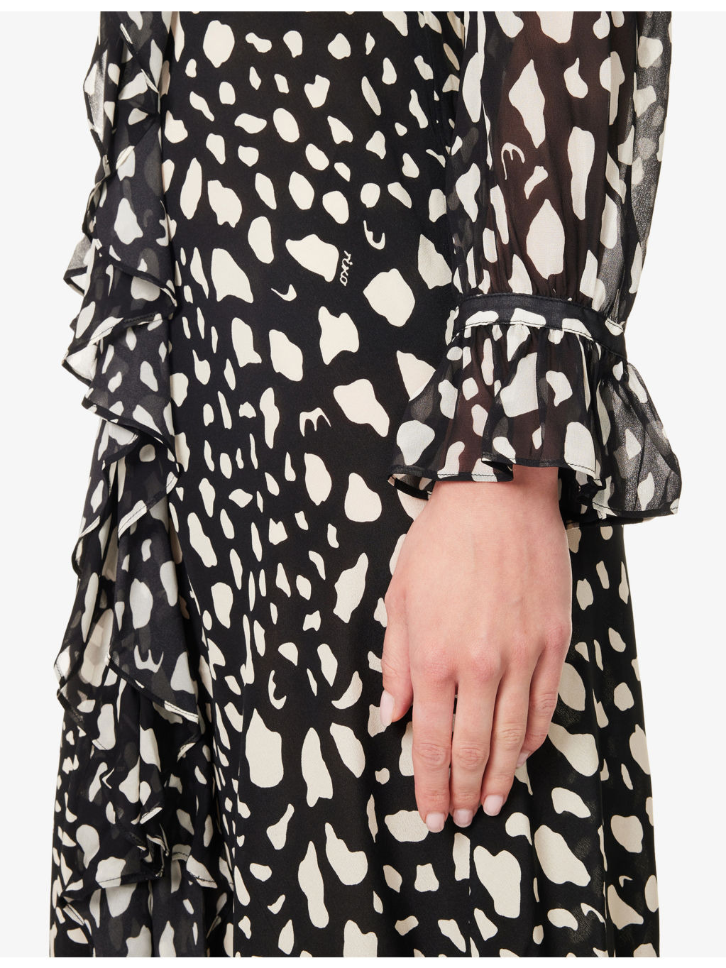Gracye Ruffled Silk Midi Dress - 5