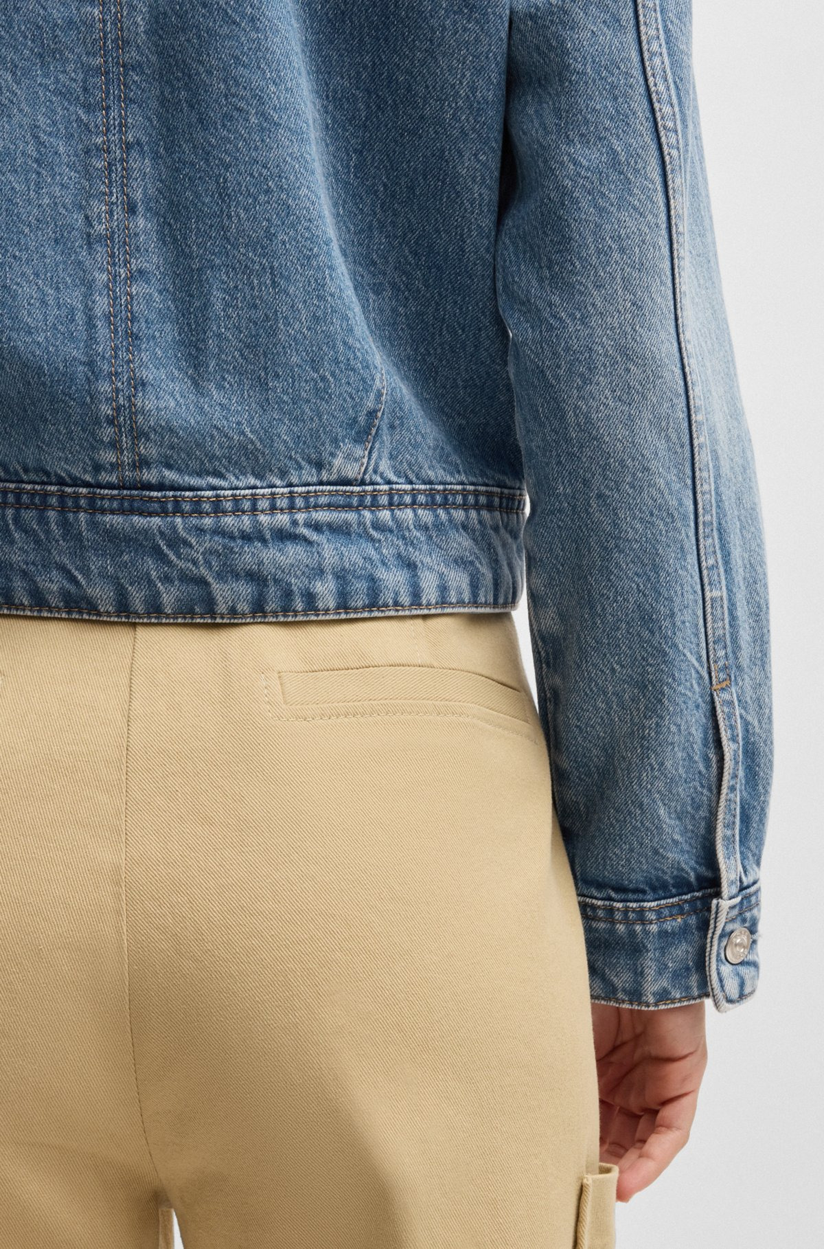 STRAIGHT-FIT JACKET IN BLUE RIGID DENIM - 6