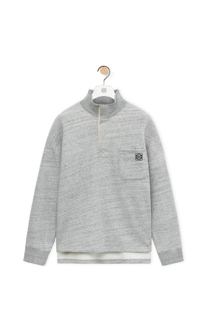 High neck sweatshirt in cotton 1