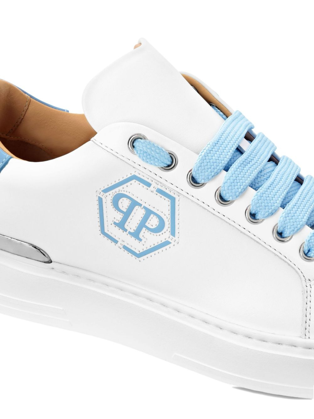 leather platform sneakers - 4