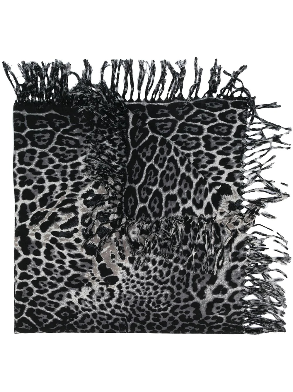 leopard-print scarf - 1