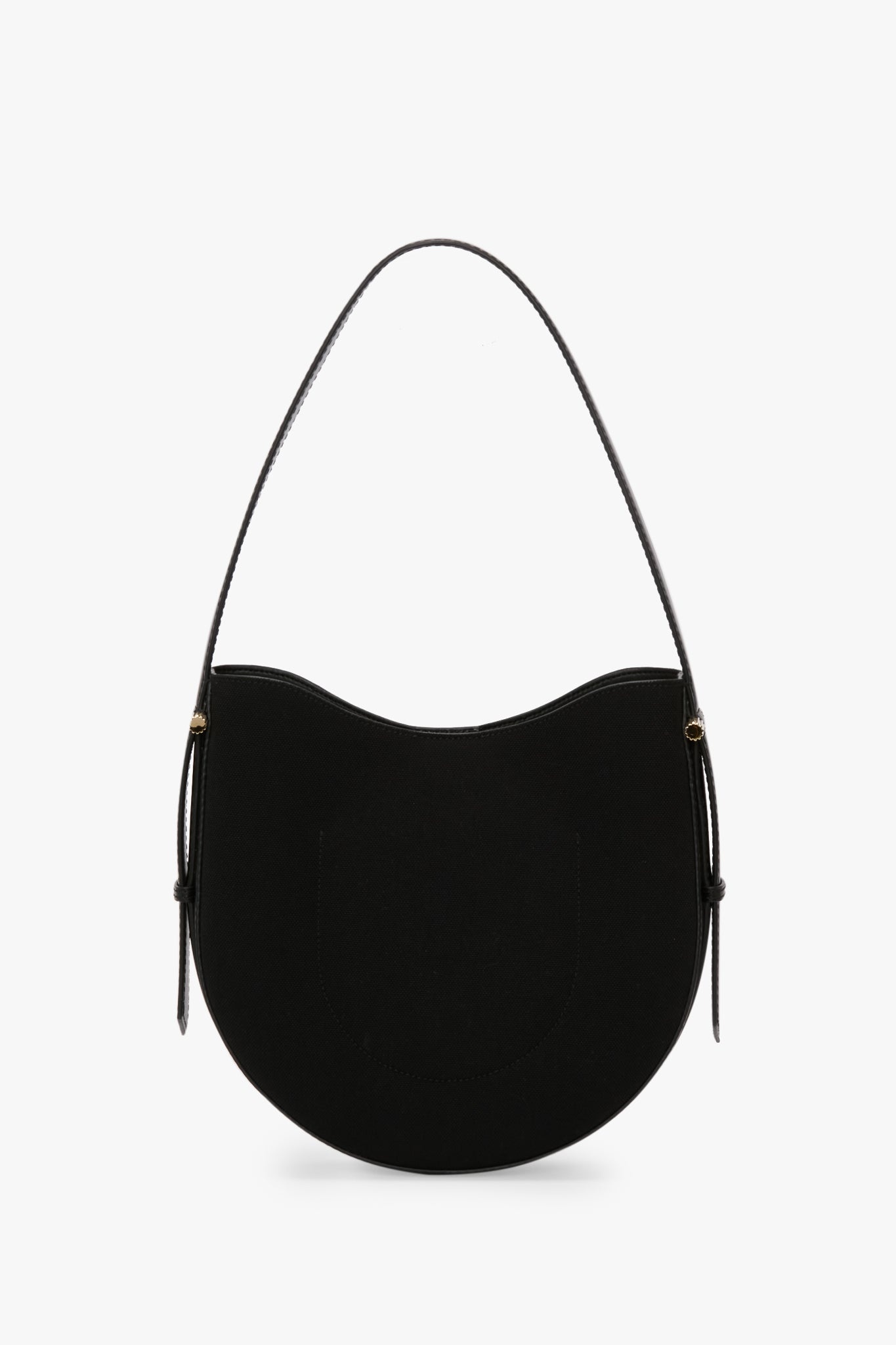 Medium Dia Hobo Bag In Black Canvas With Black Leather - 7