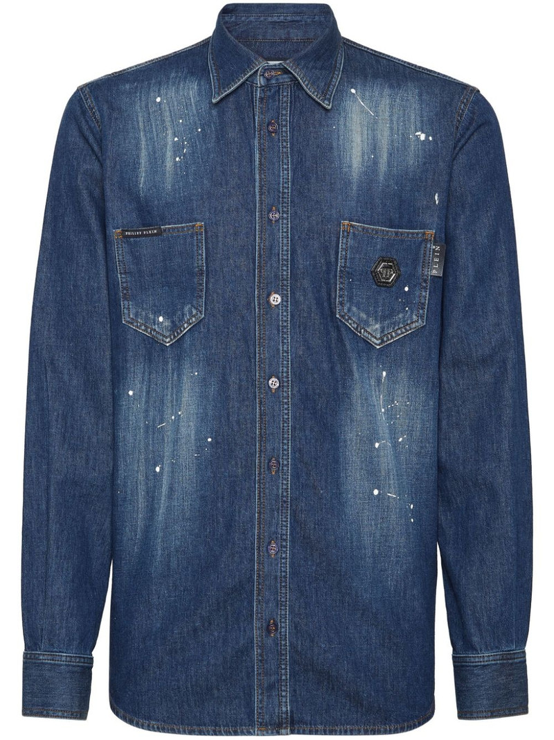 denim long-sleeved shirt 1
