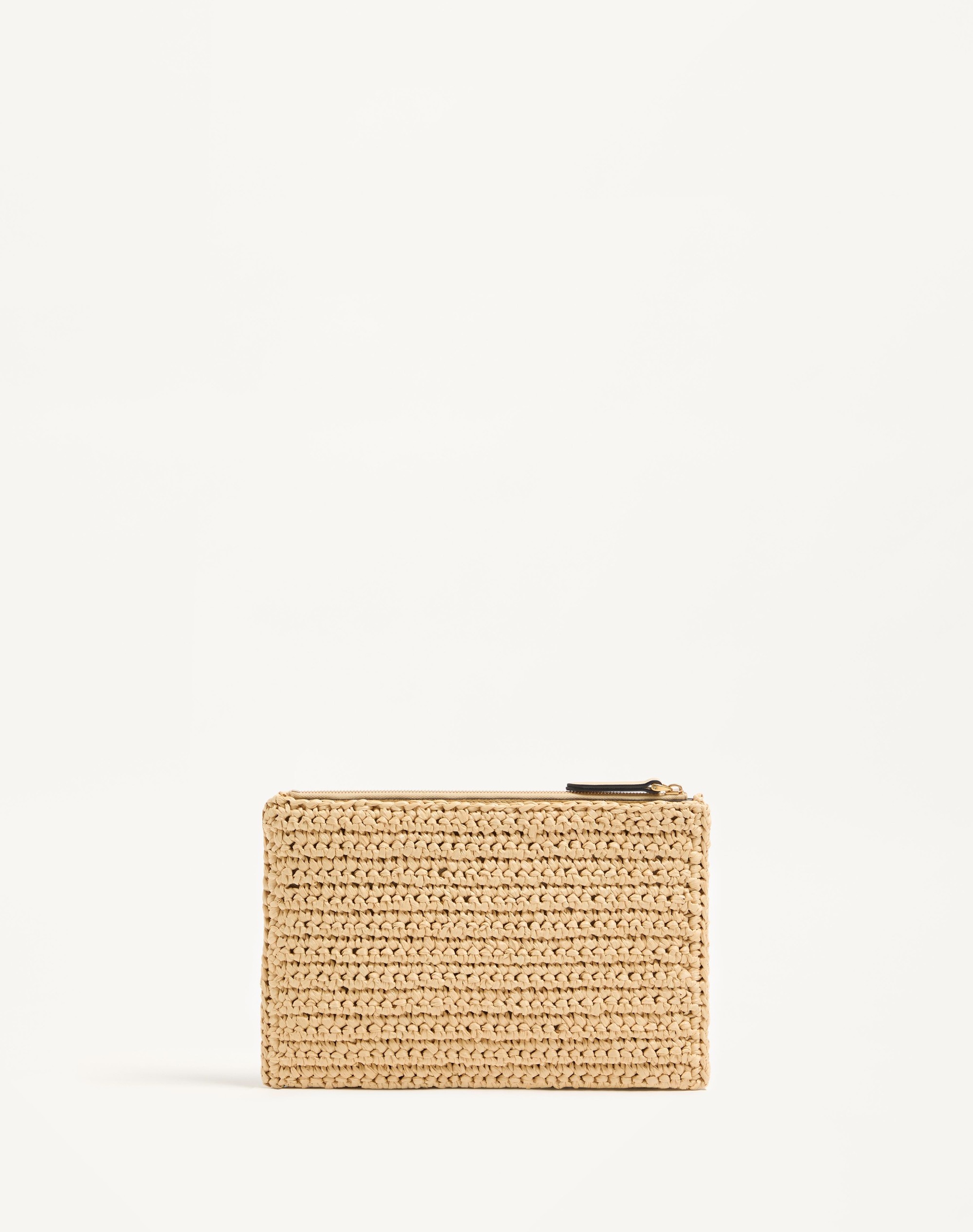 VALENTINO GARAVANI VIVA SUPERSTAR SYNTHETIC RAFFIA POUCH - 4