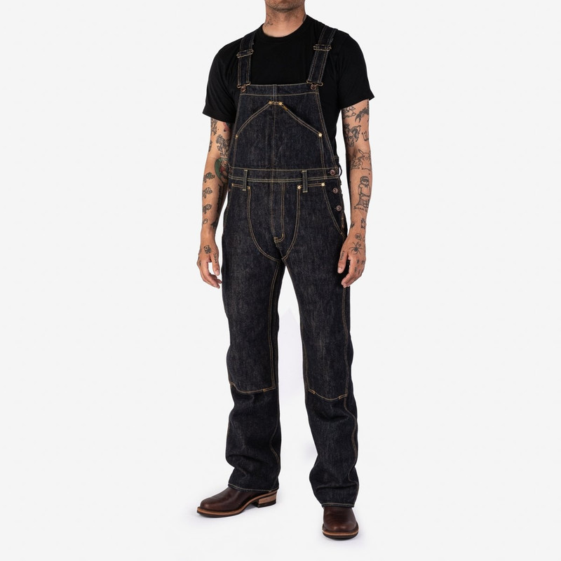 Iron Heart IH-805 21oz Selvedge Denim Double Knee Overalls - Indigo outlook
