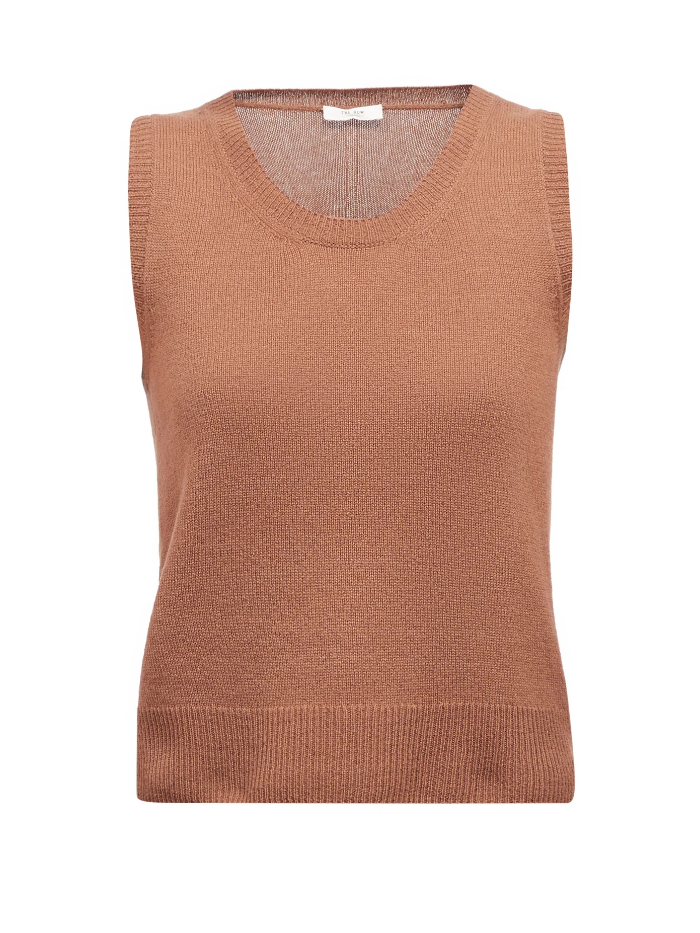 Amalia round-neck sleeveless cashmere sweater - 1