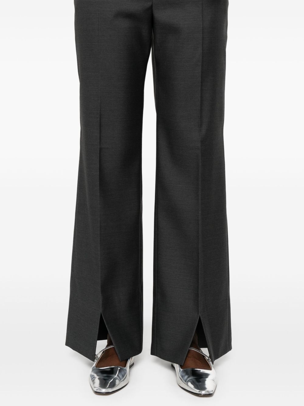 logo-embroidered straight-leg trousers - 5