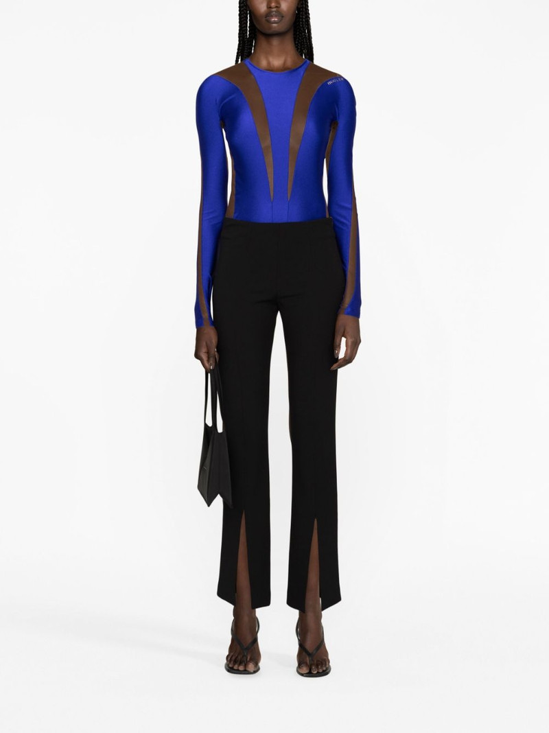 MUGLER Illusion panelled bodysuit outlook