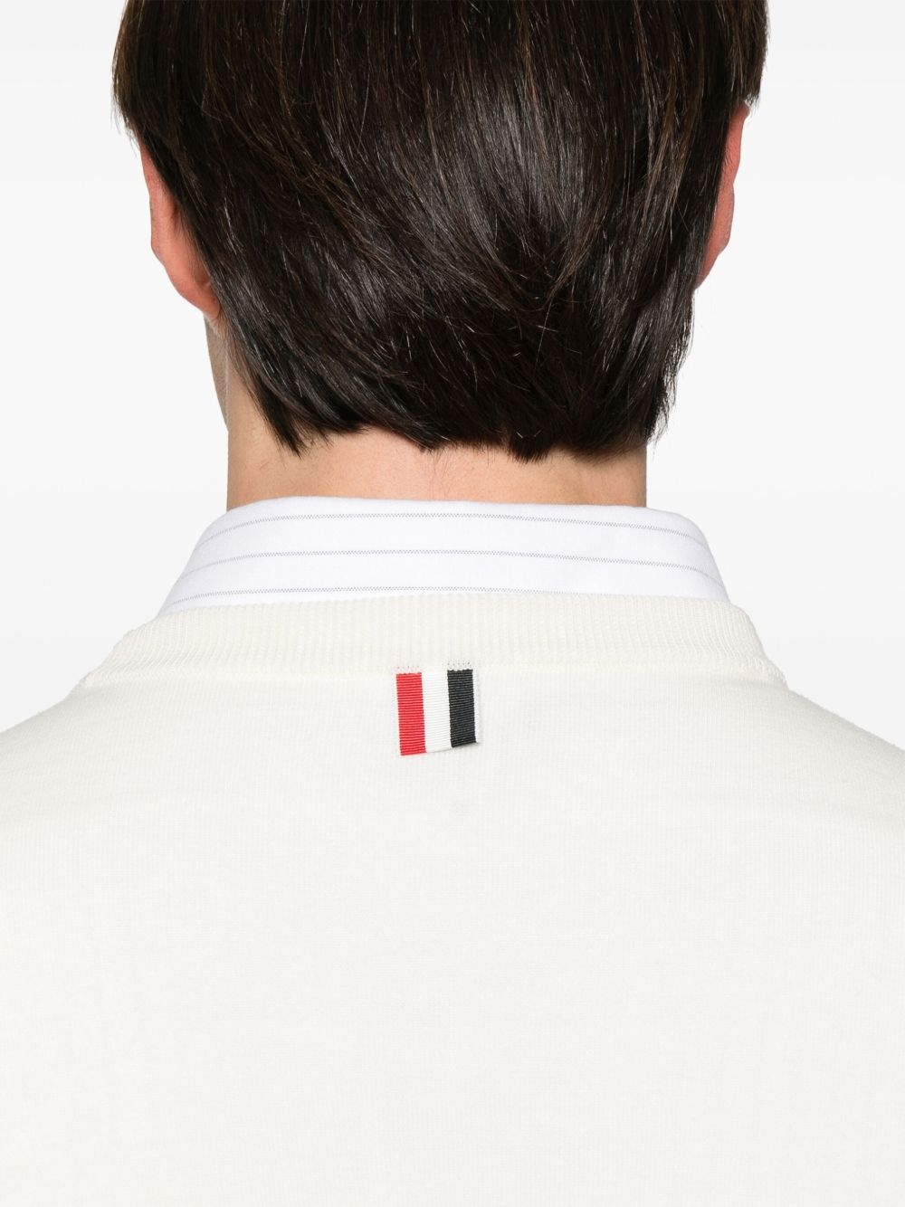 4-Bar stripe crew-neck sweter - 5