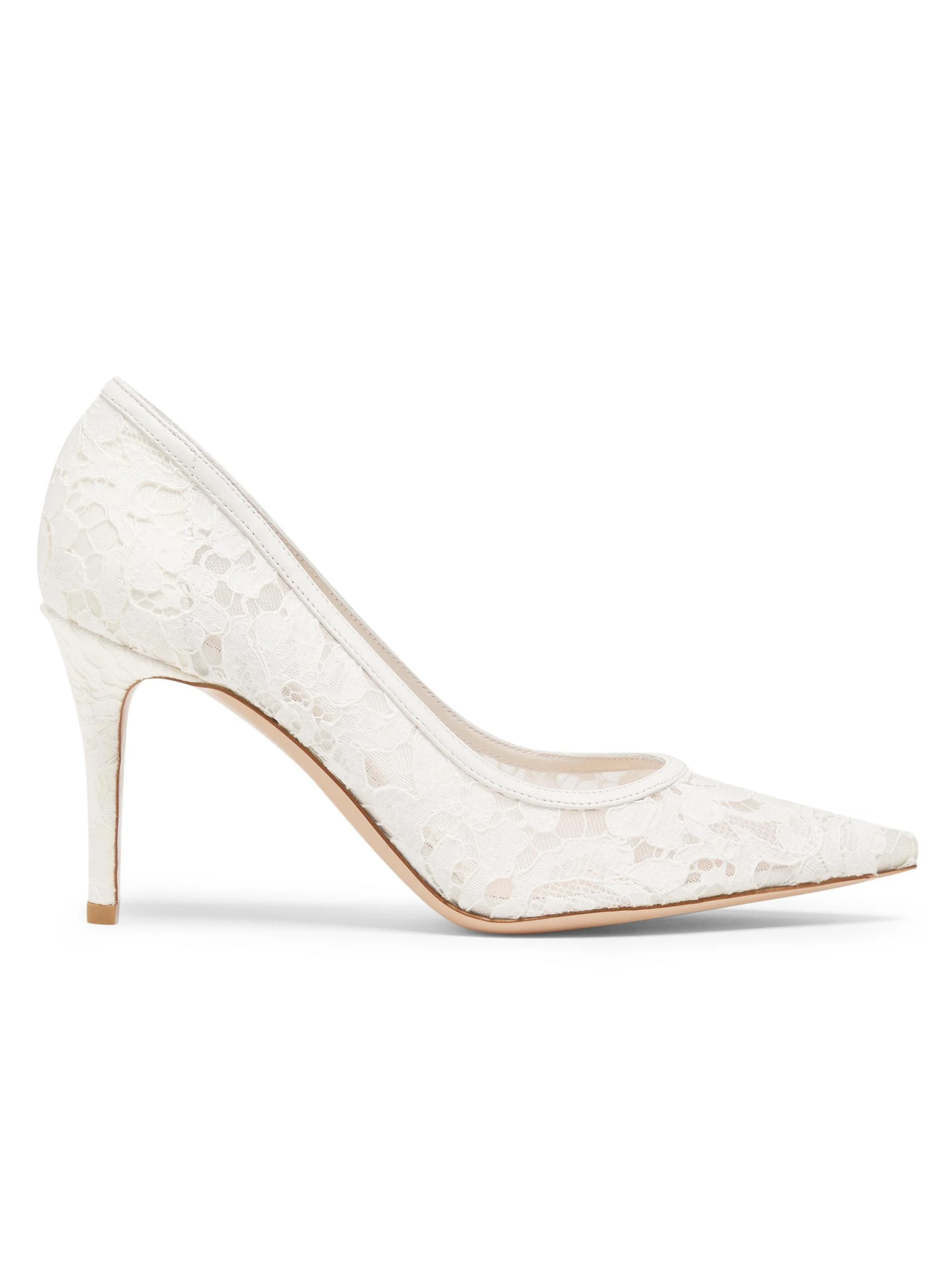 Women's Claudia 85MM Lace Pumps - White - 1