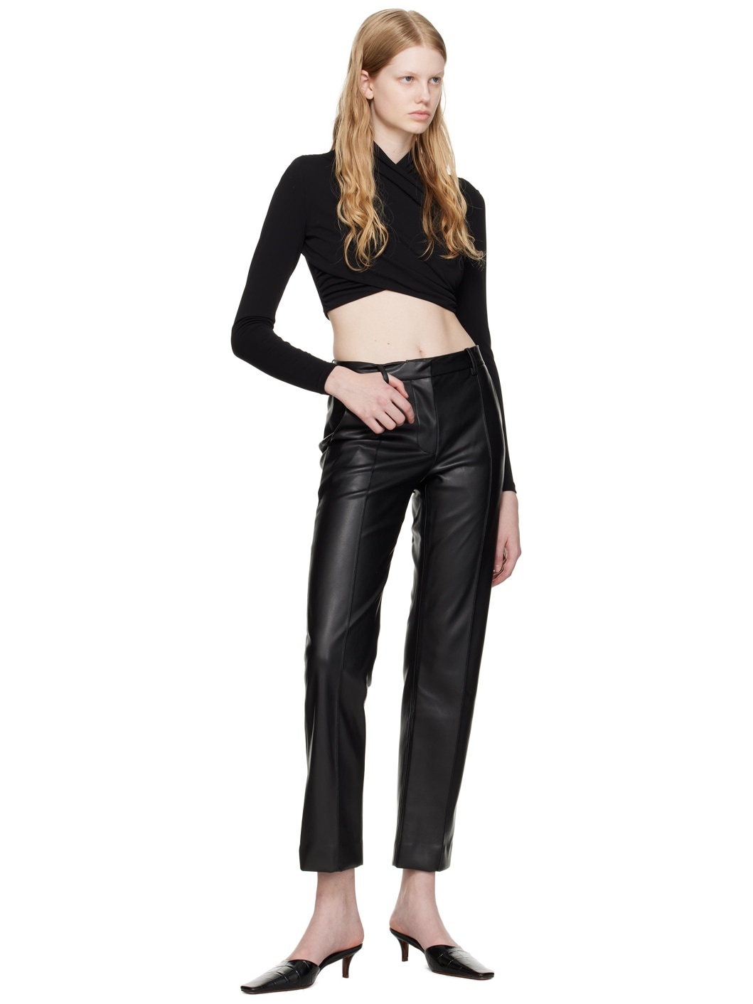 Black Odessa Long Sleeve T-Shirt - 4
