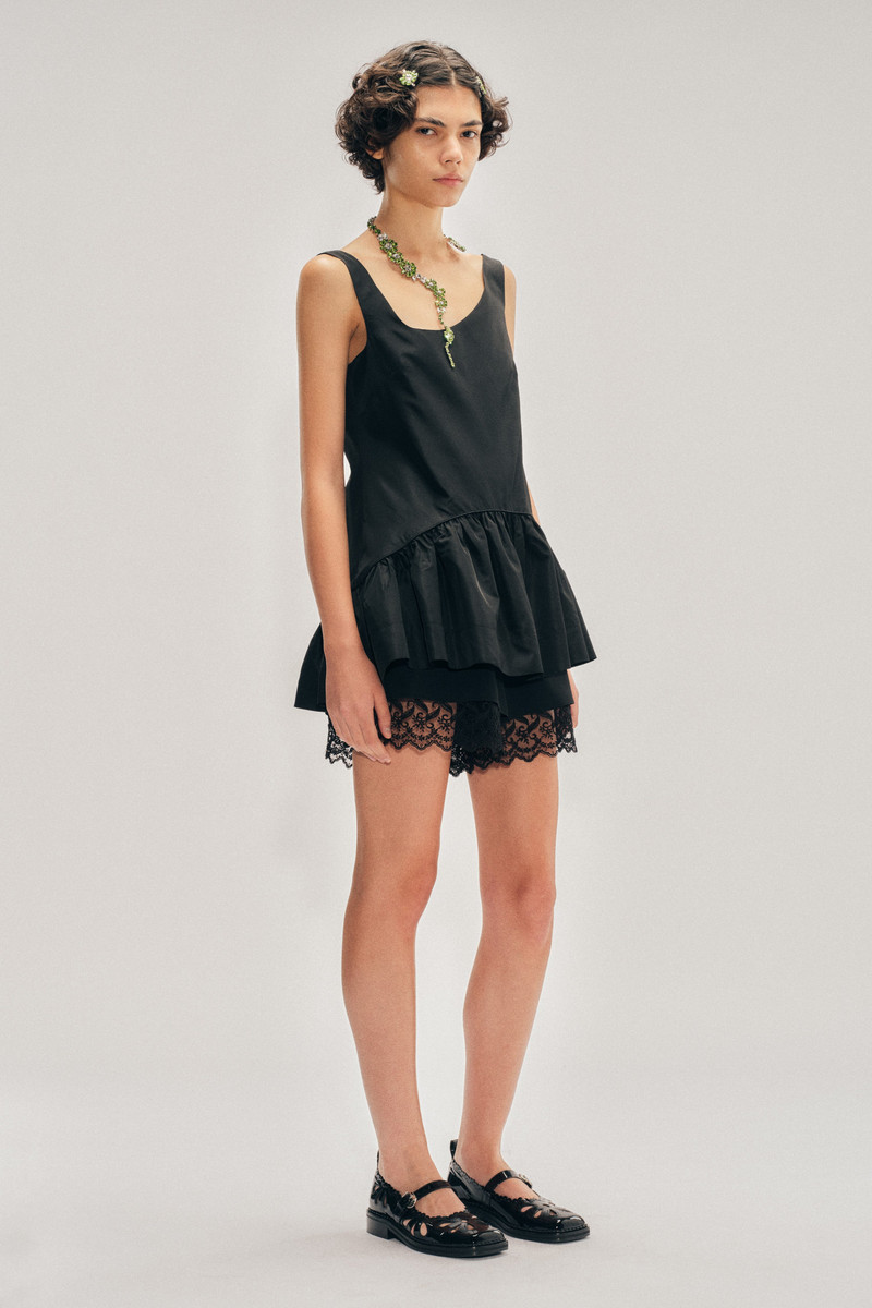 Simone Rocha Tilted Neck Peplum Top outlook