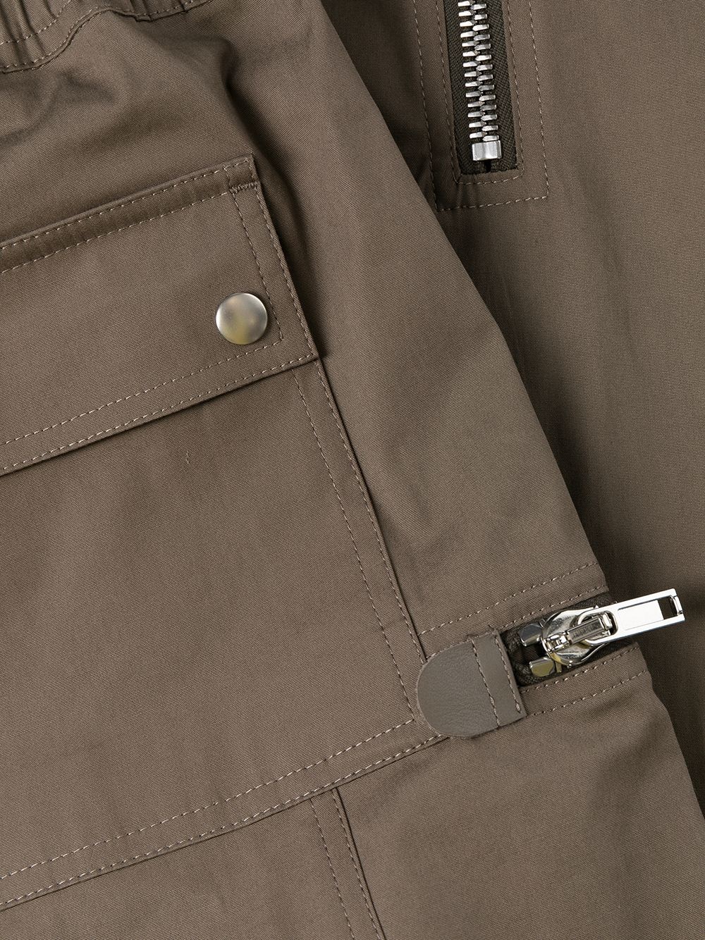 zip detail tapered trousers - 7