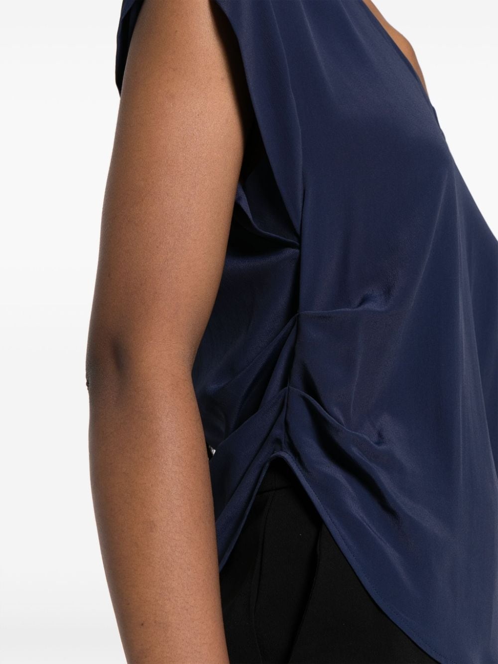 V-neck draped blouse - 5