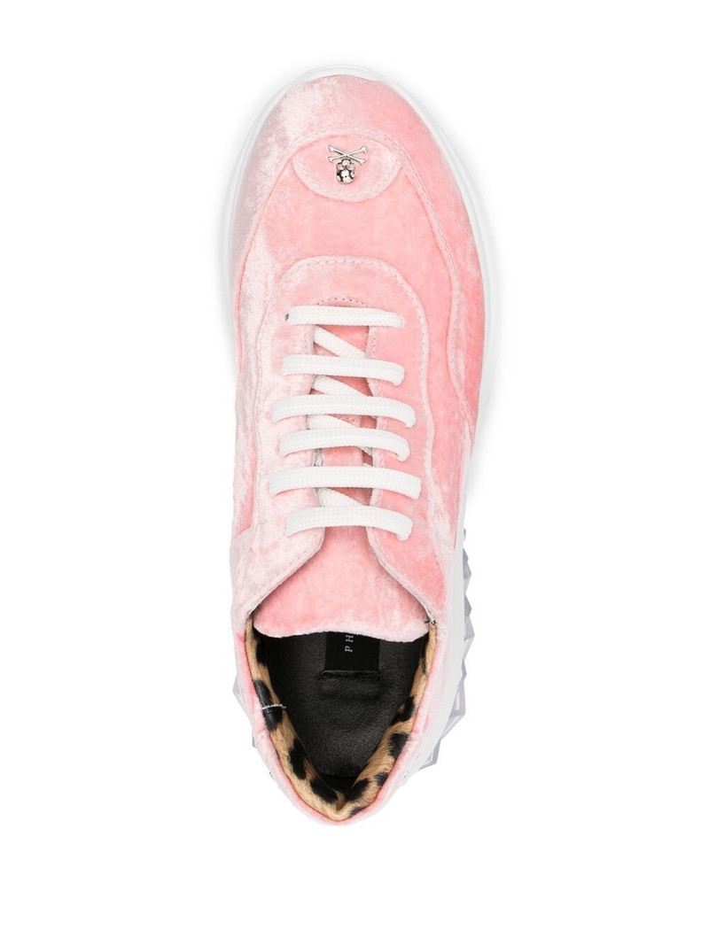 velvet low-top sneakers 4