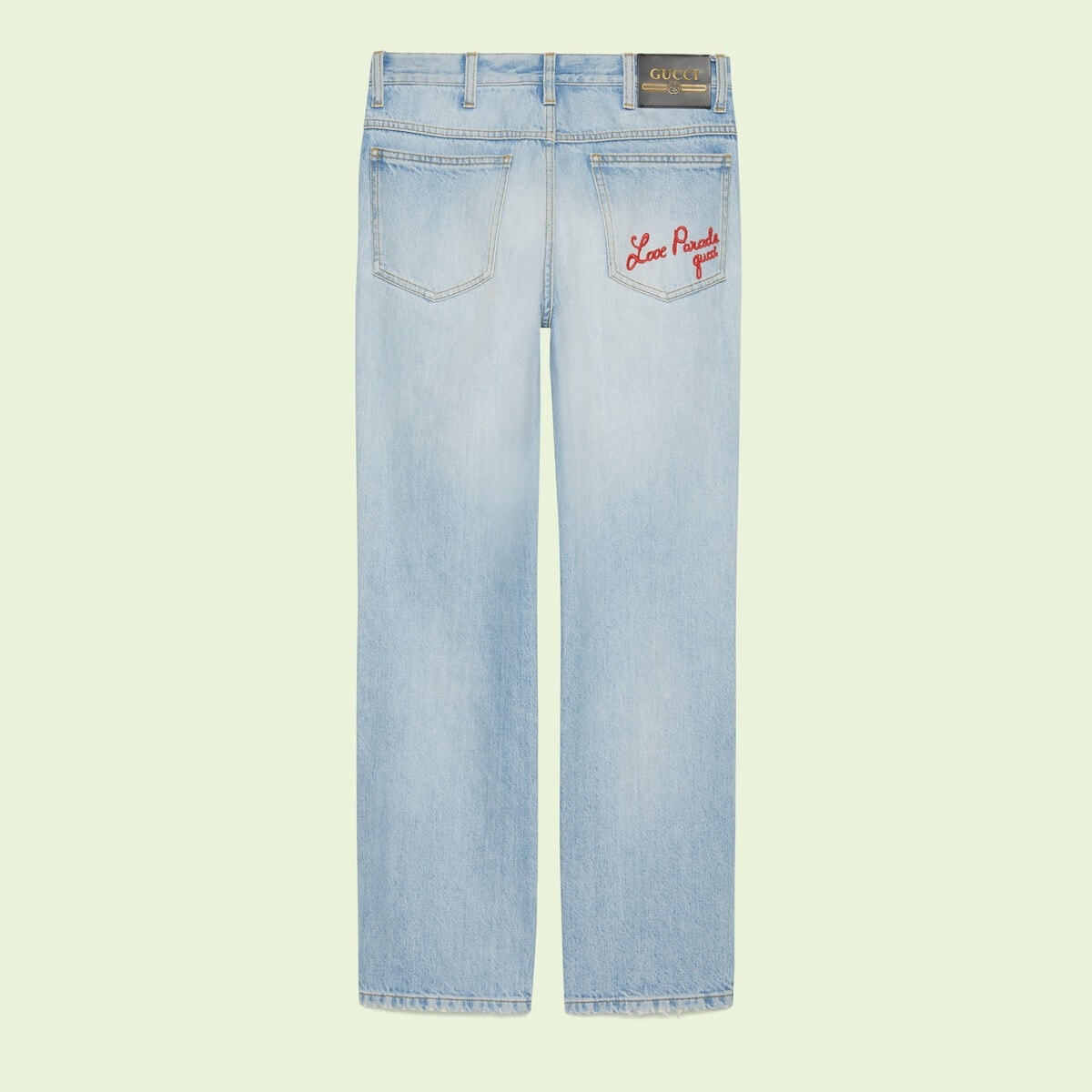 Regular fit bleach washed denim pant - 8