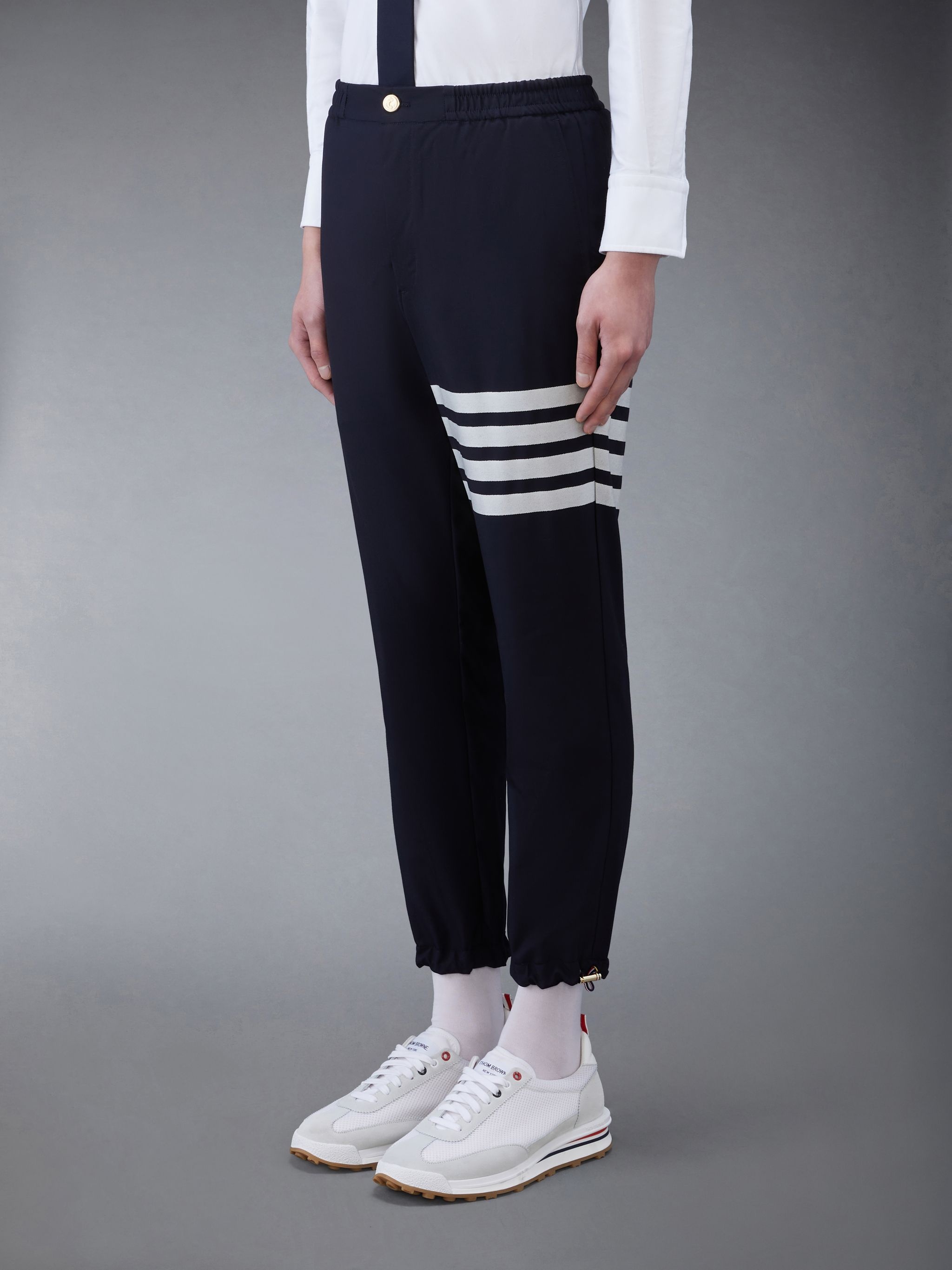 Thom Browne 4 Bar elasticated ankle trousers REVERSIBLE