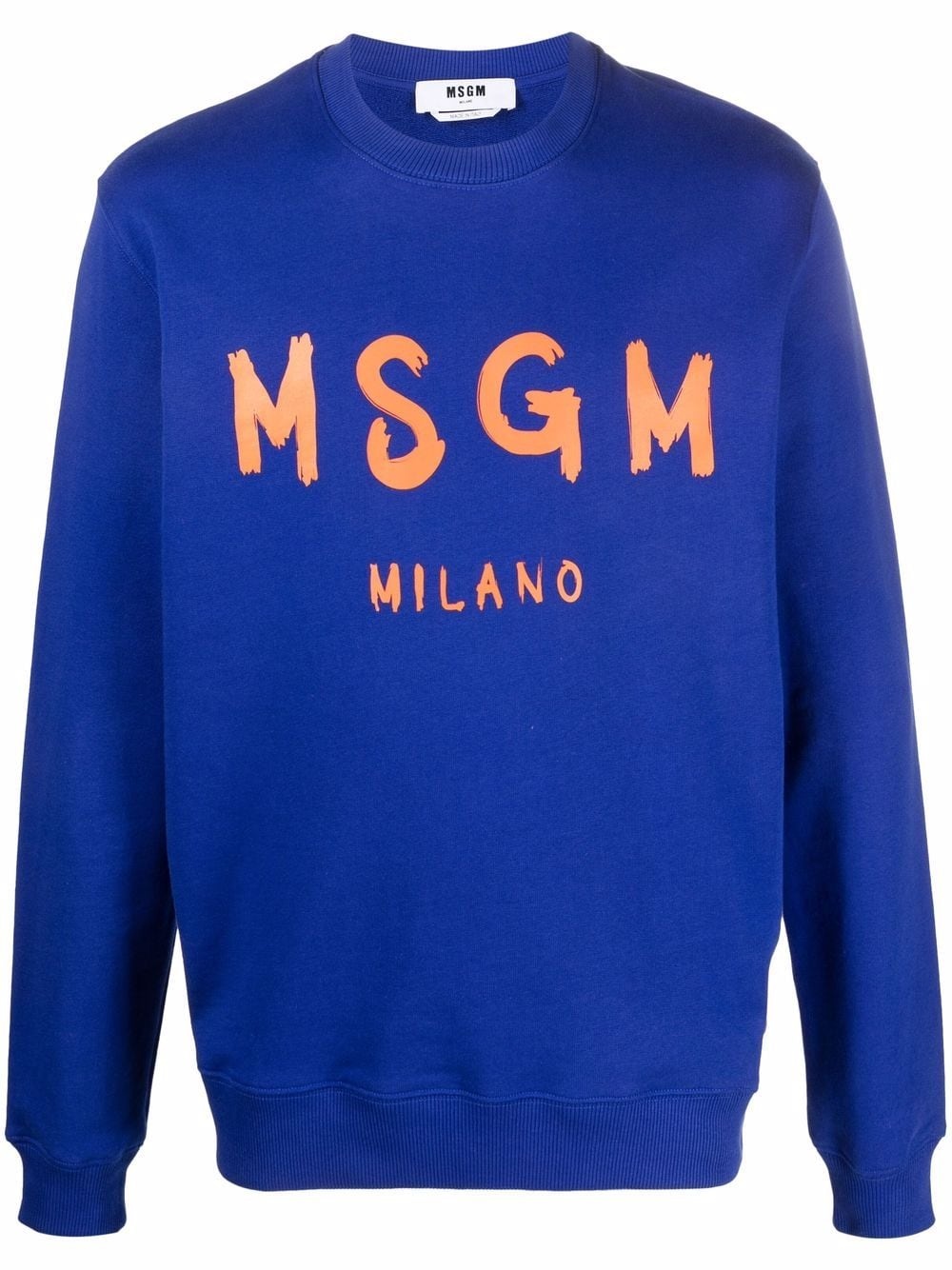 logo-print cotton sweatshirt - 1