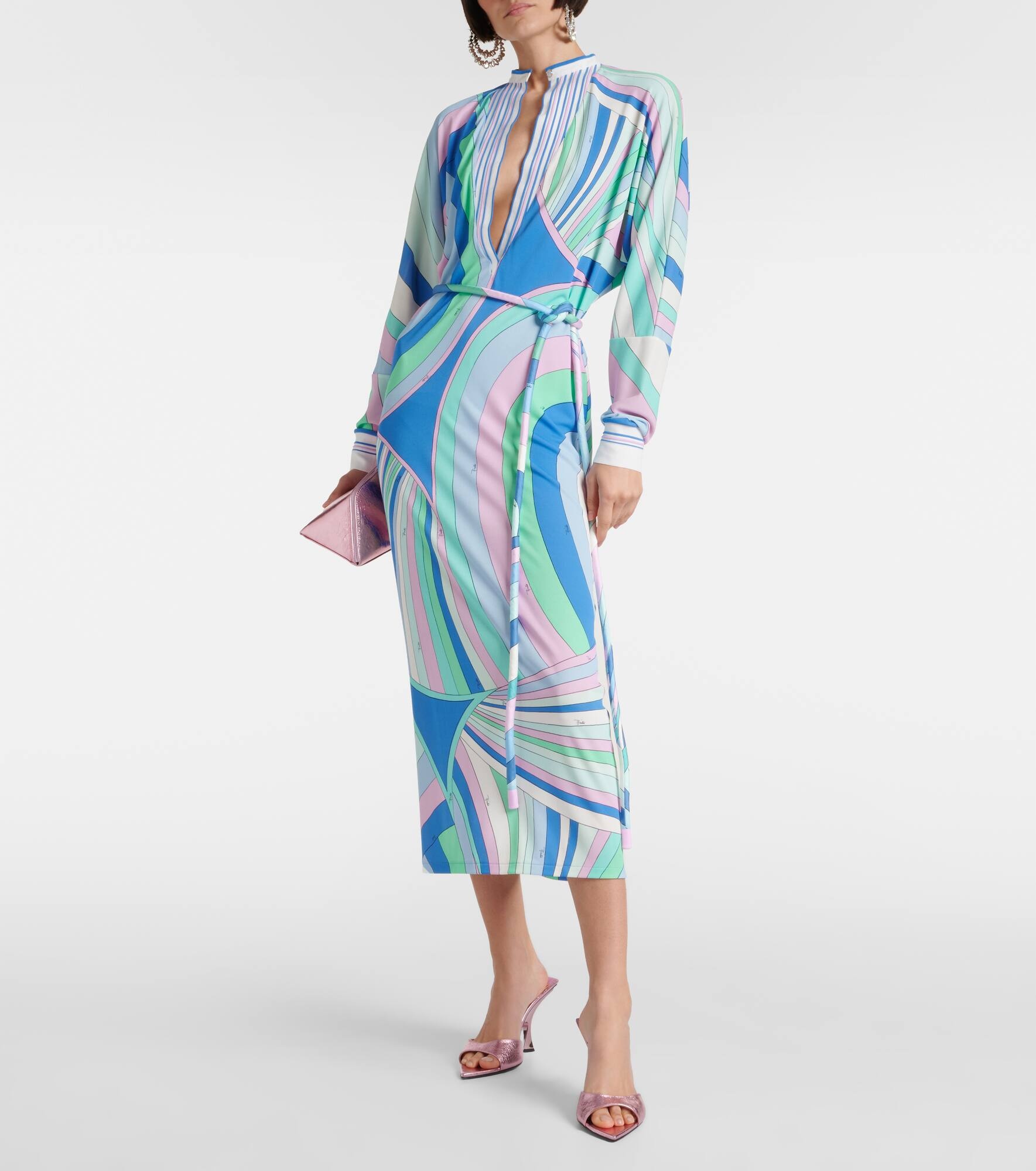 Layered belted printed tunic - 2