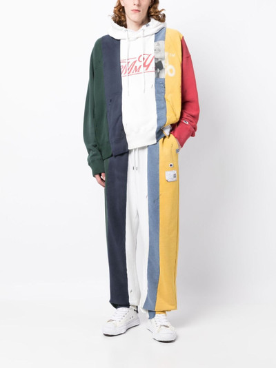 Maison MIHARAYASUHIRO colour-block panelled cotton track pants outlook