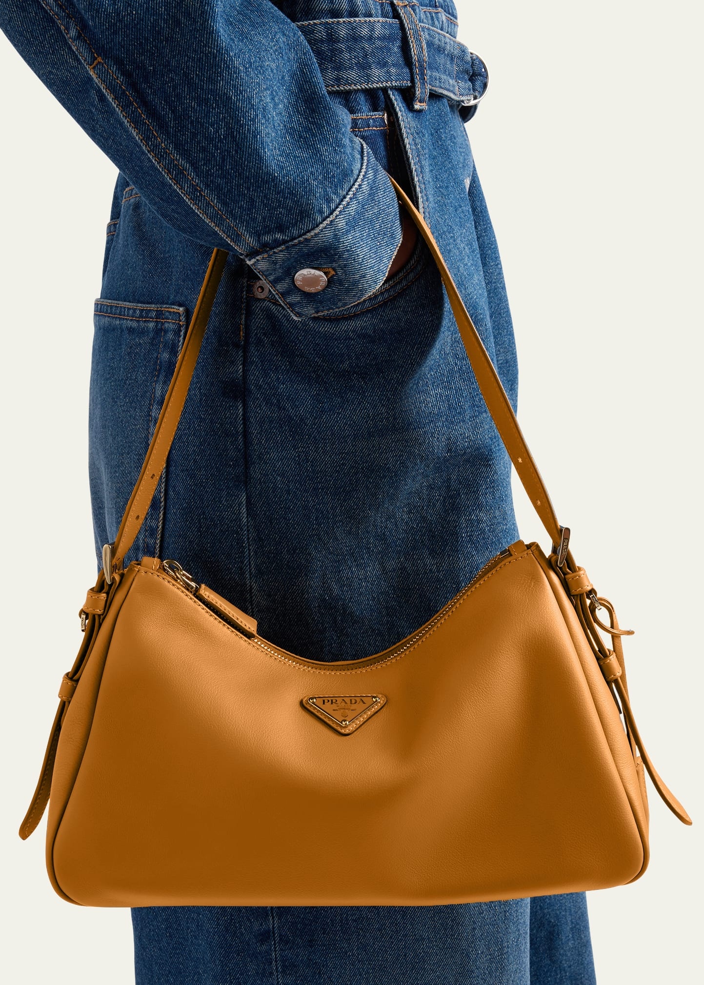 Aimee Zip Leather Shoulder Bag - 2