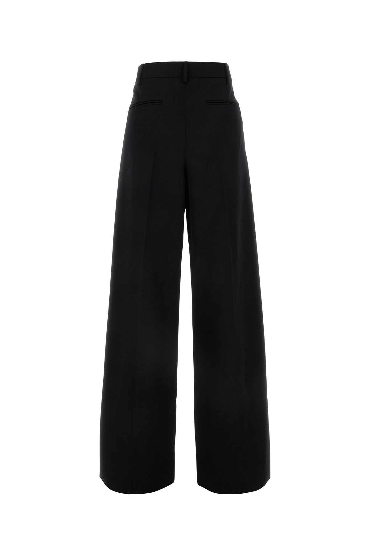Black wool wide-leg pant - 2