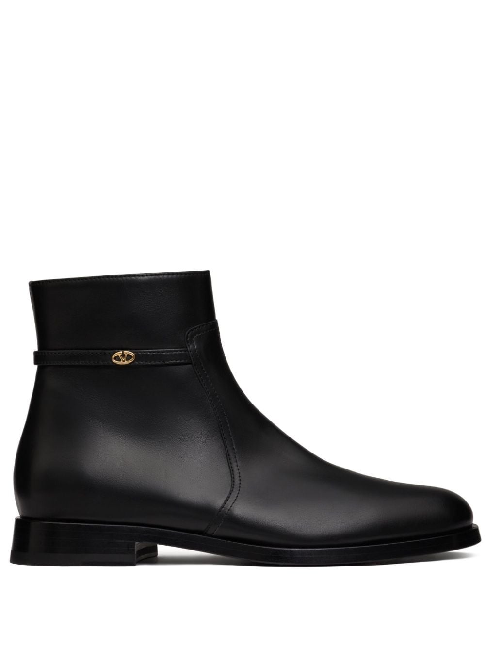 VLogo calf leather ankle boots - 1