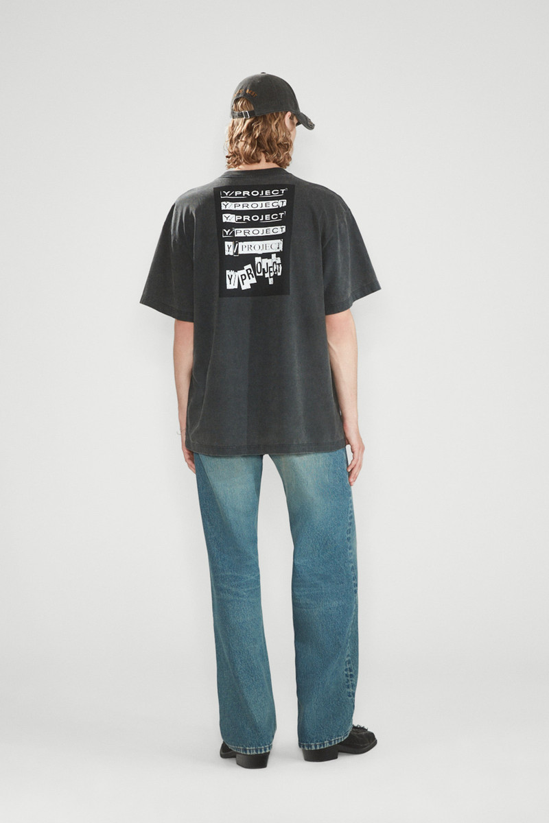 Rock Band Print Pinched Logo T-Shirt 5