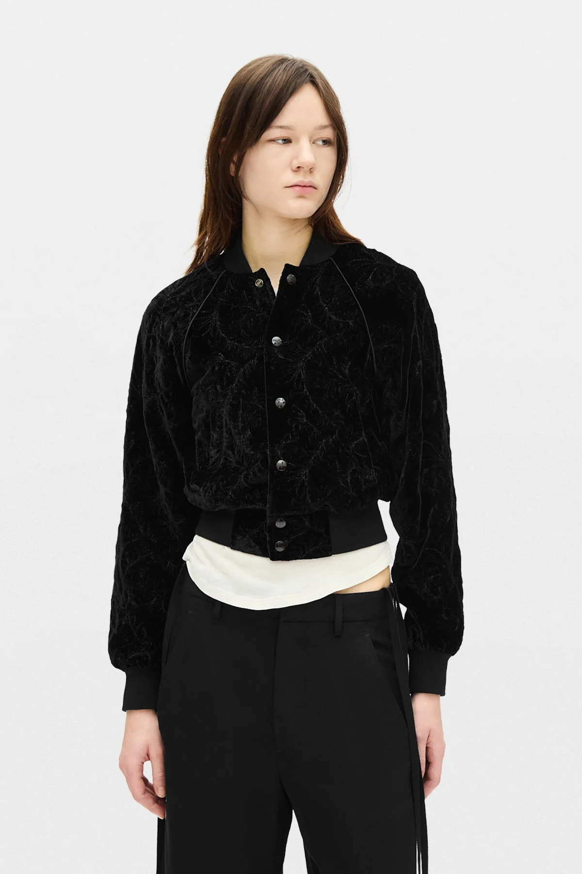 Arya Velvet Bomber Jacket - 1